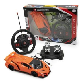   Távirányítós Modell Sportautó, Kormánnyal És Pedállal, Világító Első Fényszórókkal 