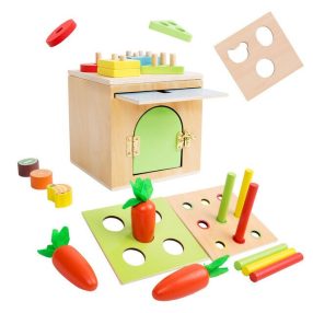   Montessori 6 Az 1-ben Intelligencia Doboz Készségfejlesztő Játék