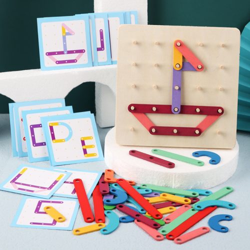 Montessori Geotábla Puzzle Fejlesztő Játék