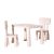 Gyermek asztal+ 2 szék rózsaszín