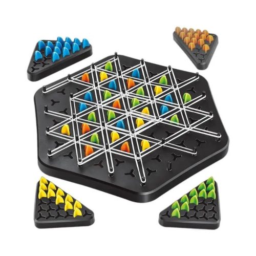 Oktatási logikai háromszög sakk Geometry Chain Chess Puzzle Társasjáték