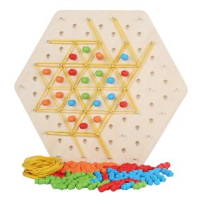   Fa Oktatási logikai háromszög sakk Geometry Chain Chess Puzzle Társasjáték