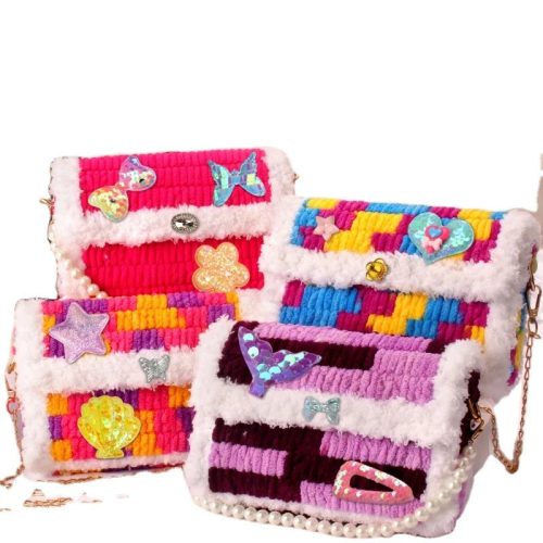 DIY Kreatív horgolt kézitáska készlet lányos játékok ajandek