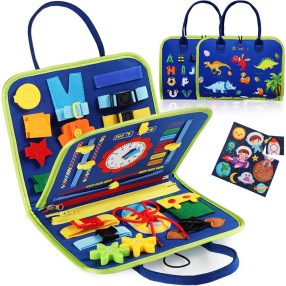   Interaktív Érzékszervi Játék, Textil Busy Board Kék Táska Típusú Könyv
