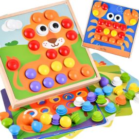 Montessori Fa Oktatási Gombmozaik 57el
