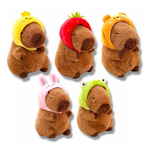 Capybara plüss - sapkában 25 cm