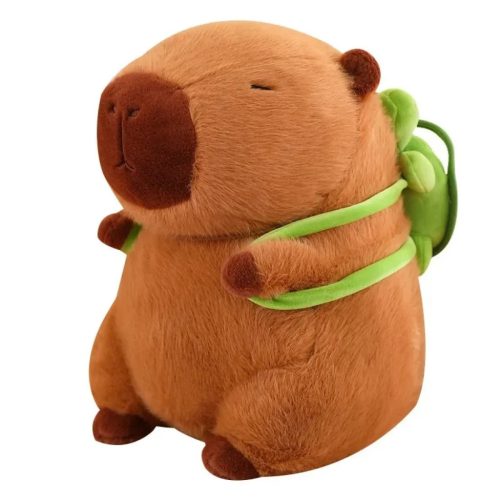 Capybara plüss levehető teknős hátizsákkal 50cm