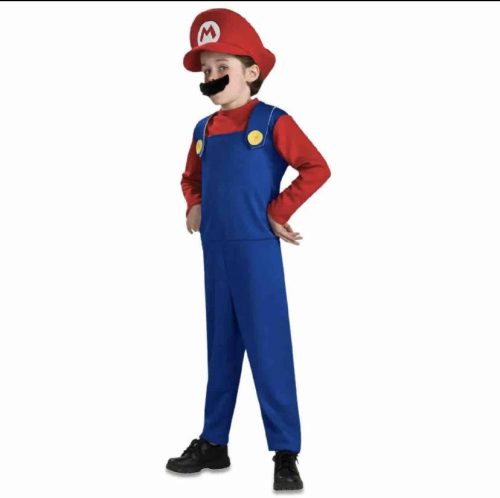 Super Mario Jelmez Farsangi Jelmez Gyerekeknek M Mérető 110-120cm