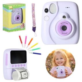   Digitális fényképezőgép, 16x, 128 GB-os, kazettás, markerekkel, lila színben