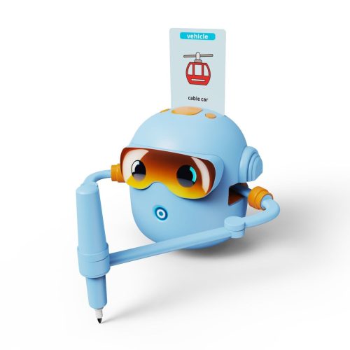 Interaktív oktató játék robot tanulási rajzolási kártyákat markerek kék
