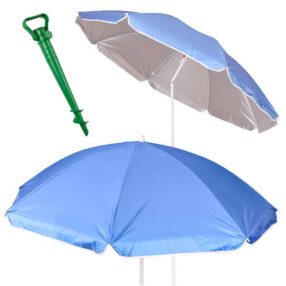   Kerti napernyő, állítható, összecsukható, UV védelemmel, 150 cm, kék