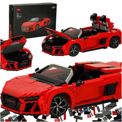 Rastar 93800 autó AUDI R8 Spyder 1:14 blokkok 1440 darabos építőkockák