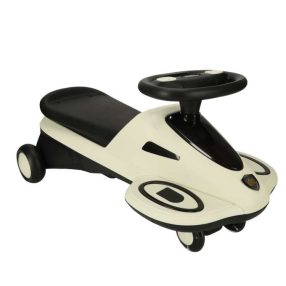   Gravitációs Ráhajtható Világító Led Kerekekkel Zenélő Robogó 74cm Bézs És Fekete Max 100kg