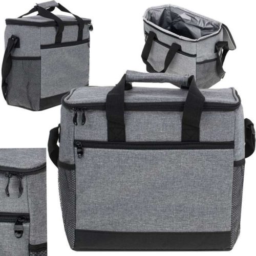 Hőzsák ebédhez, reggelihez, szigetelt strandpiknikhez, 16L, szürke