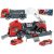 Szállító Teherautó Tir 2in1 Parkoló Vontató Tűzoltóság + 3 Autó Piros