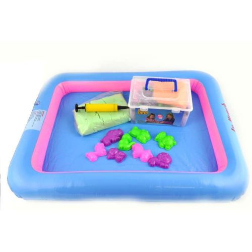 Kinetic Sand 1 Kg-os Vödör Homokozóban + 8 Forma