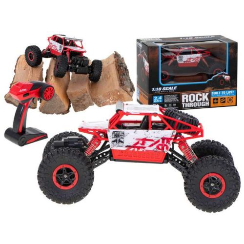 Távirányítós Autó Rc Rock Crawler Hb 2.4ghz 1:18 Piros