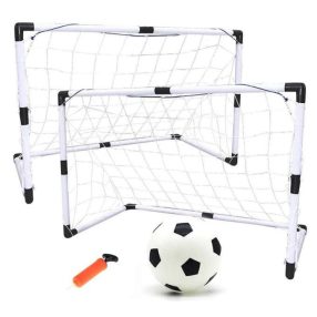   2 Az 1-ben Focikapu Szett (2db-92x65x40cm / 1db-180x120x60) + Labda + Pumpa